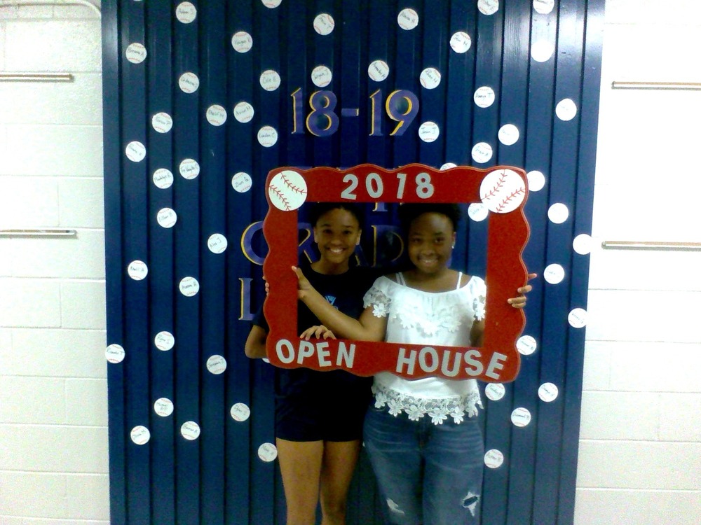 Excited 5th graders at Open House
