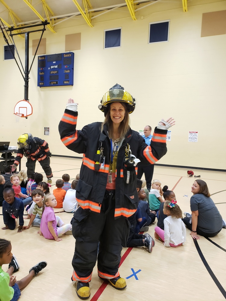 Mrs. Stengel helps the FHFD