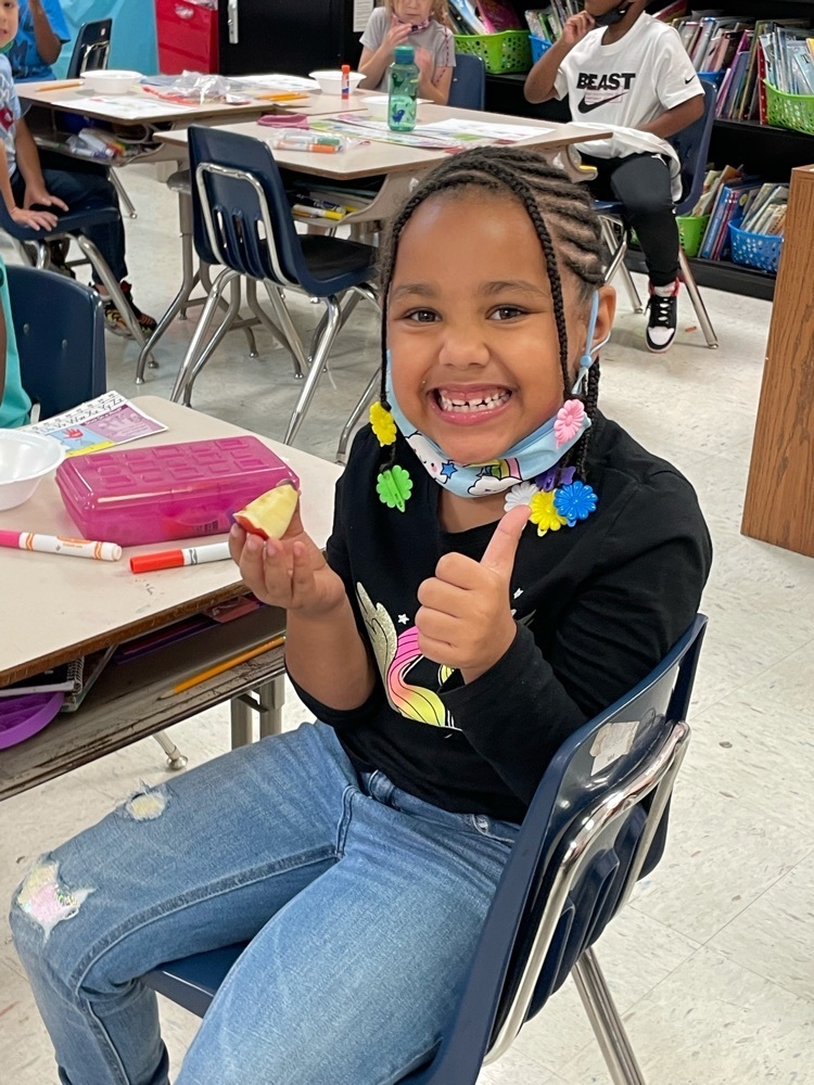 Apple tasting in First Grade